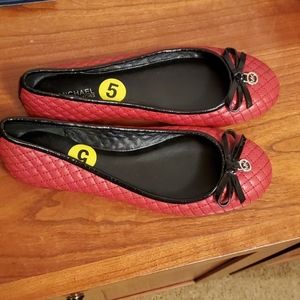 Women's Michael Kors Mint Condition red flats.